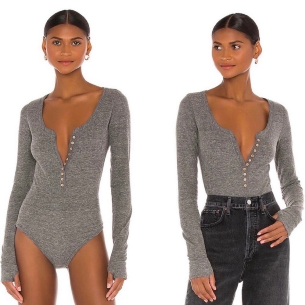 Free People Dylan Bodysuit in gray- excellent condition!